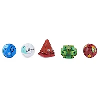 Bakugan Geogan Brawler 5-Pack, Exclusive Stardox and Babadrill Geogan and 3 Bakugan Collectible Action Figures
