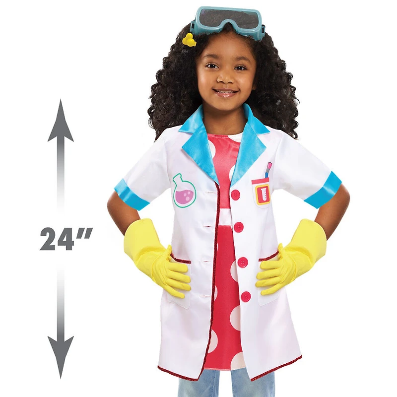 Ada Twist, Scientist Dress-Up Set, Size 4-6X, Includes Experiment Card and 5 Costume Accessories