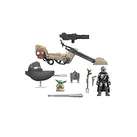 Star Wars Mission Fleet Expedition Class The Mandalorian The Child Battle for the Bounty, figurine de 6 cm et véhicule