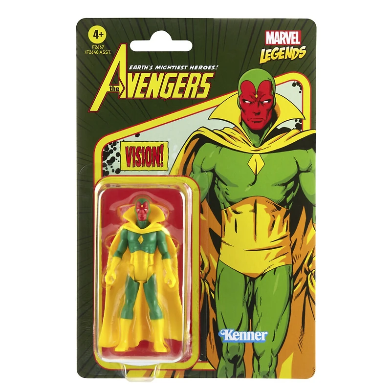 Marvel Legends Series Retro 375, figurine de collection Marvel's Vision de 9,5 cm