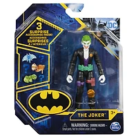 Batman 4-inch The Joker Action Figure with 3 Mystery Accessories