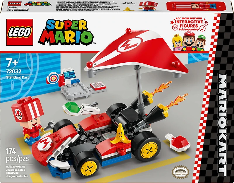 LEGO Super Mario : Mario Kart - Kart standard, Jouet de voiture, Cadeau Nintendo 72032