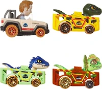 Hot Wheels RacerVerse Coffret de 4 véhicules Métal Jurassic World