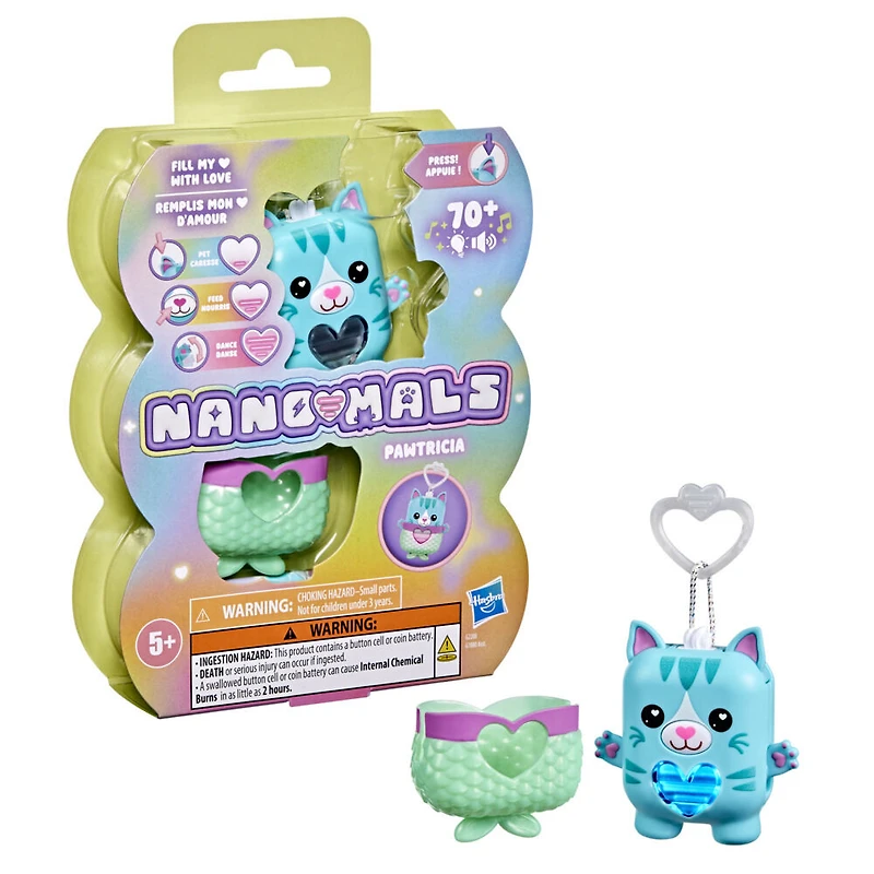 Hasbro Nano-mals Pawtricia the Blue Kitty Electronic Fidget Pet