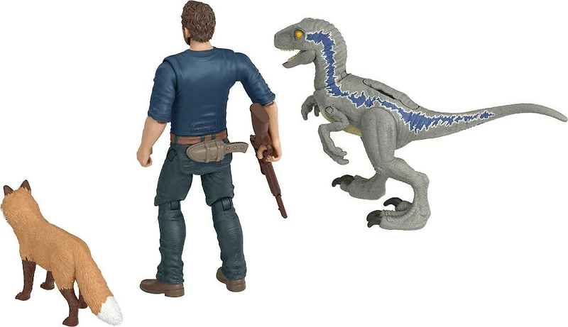 Jurassic World - Coffret Humain Et Dino - Owen Et Dino Interactif