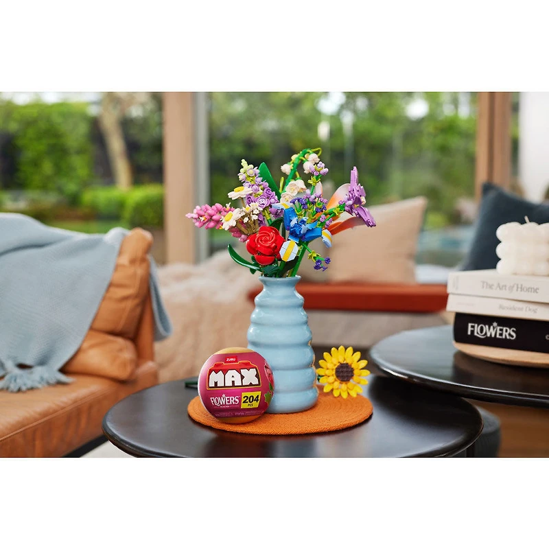 Collection de briques de construction MAX Premium Flowers de ZURU