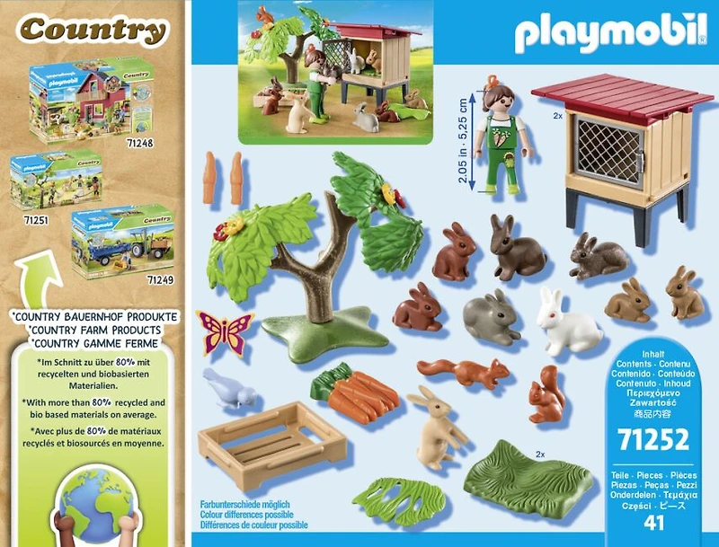 Playmobil - Enfant avec enclos et lapins