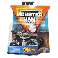 Monster Jam, Official Dragon Monster Truck, Die-Cast Vehicle, Over Cast Series, 1:64 Scale