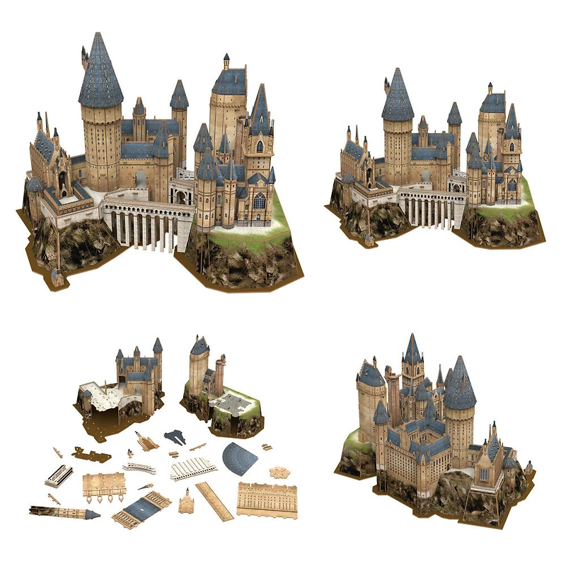 4D Build, Harry Potter, Château de Poudlard, Puzzle 3D en papier, 197 pièces