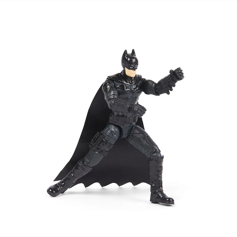 DC Comics, Batman Batmobile avec figurine Batman de 10 cm, effets sonores et lumineux, Pièce à collectionner du film Batman