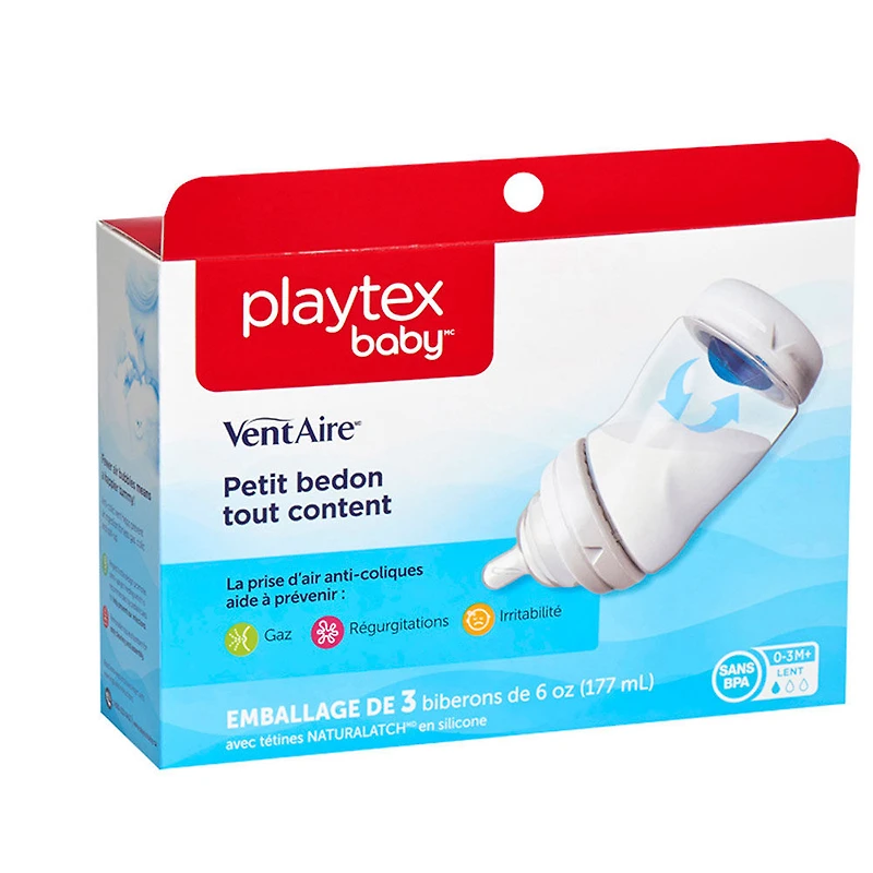 Playtex Baby Anti-Colic Bottle - 6oz - 3 Pack