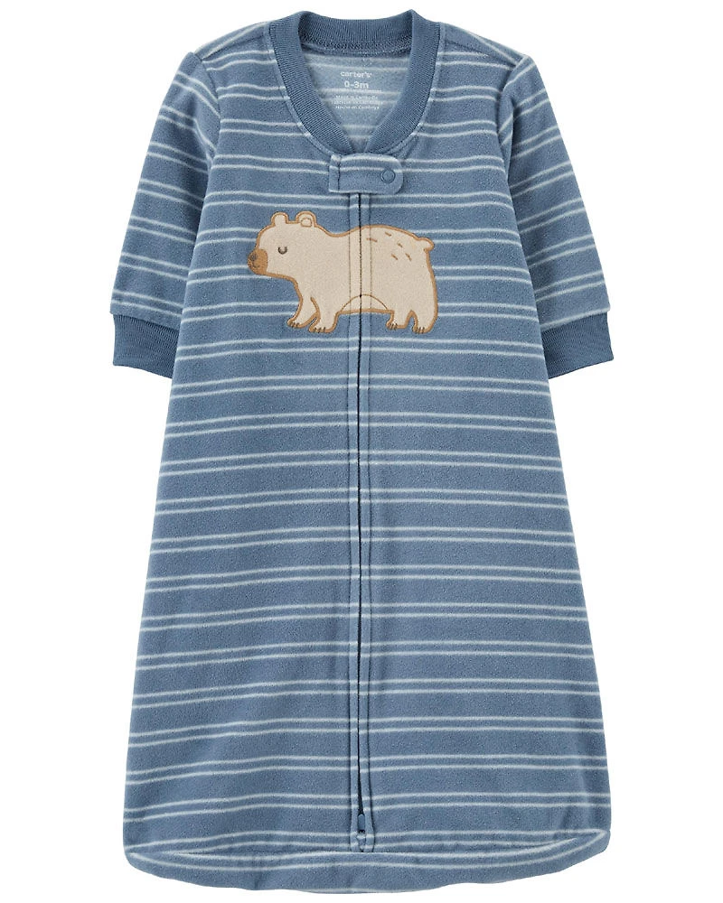 Carter's Two Way Zip Fleece Wearable Blanket Blue 3-6M