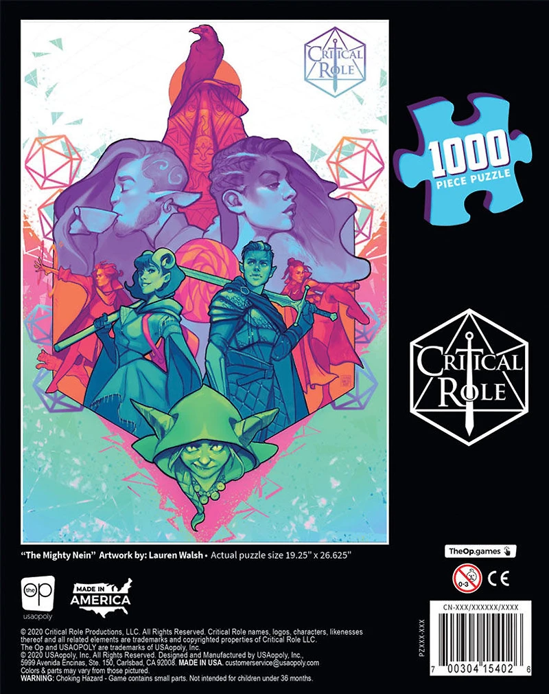 Critical Role "Mighty Nein" Puzzle 1000 pièces