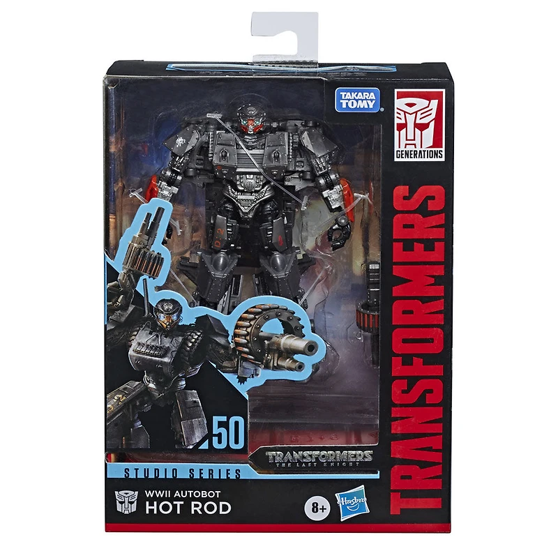 Jouets Transformers Studio Series 50, figurine Autobot Hot Rod WWII du film Transformers: Le dernier chevalier, classe Deluxe, 11 cm