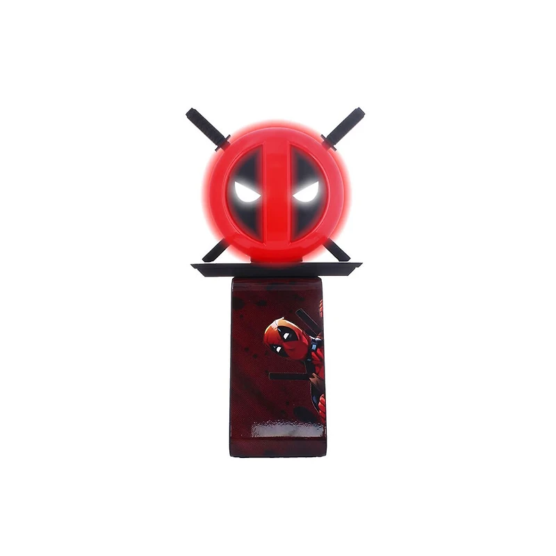 Exquisite Gaming Marvel: Deadpool Cable Guy Ikon éclairant, support de chargement pour téléphone et appareils