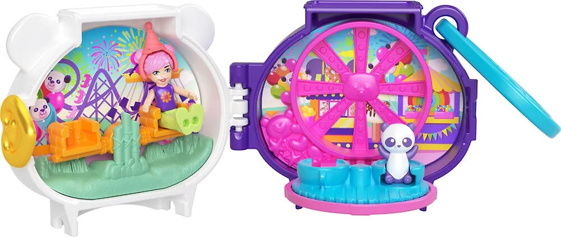 Polly Pocket Connexions Animales Coffret de jeu et poupées Panda