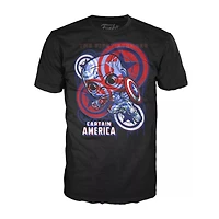 Figurine en Captain Americal POP! and Tee () par Funko POP! Marvel Patriotic Age