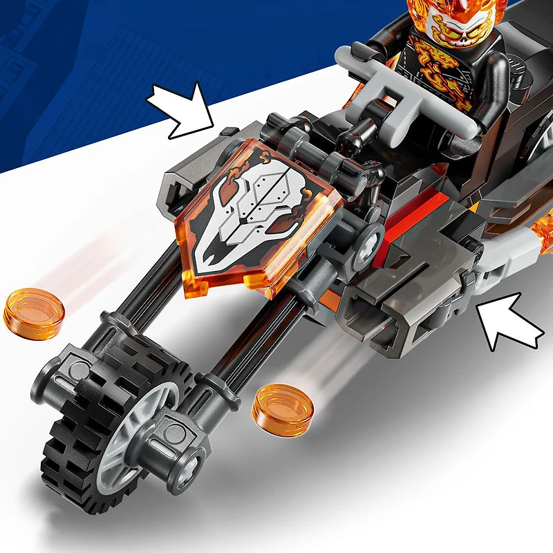 LEGO Marvel Spider-Man Contre la Moto de Ghost Rider - Jouet de Construction de Superhéros pour Enfants - 76335