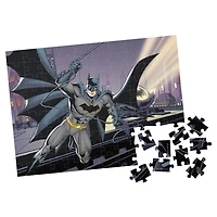 DC Comics, Batman 100-Piece Jigsaw Puzzle Superhero Gotham Batmobile Movie Merch in Easy Storage Tower