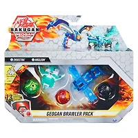 Bakugan Geogan Brawler 5-Pack, Exclusive Insectra and Arcleon Geogan and 3 Bakugan Collectible Action Figures