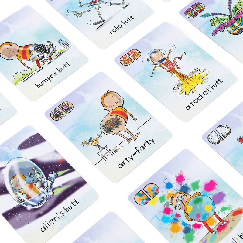 I Need a New Butt!, Jeu inspiré du best-seller, avec dôme fessier et tuiles fesses