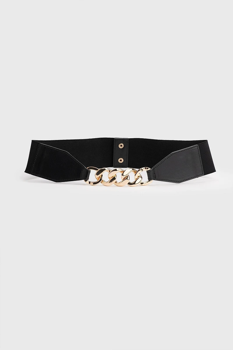 Ceinture extensible avec boucle en métal