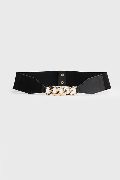 Ceinture extensible avec boucle en métal