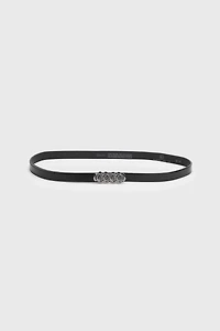 Ceinture mince avec boucle en forme de fleurs