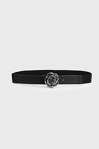 Ceinture extensible avec boucle en forme de fleur