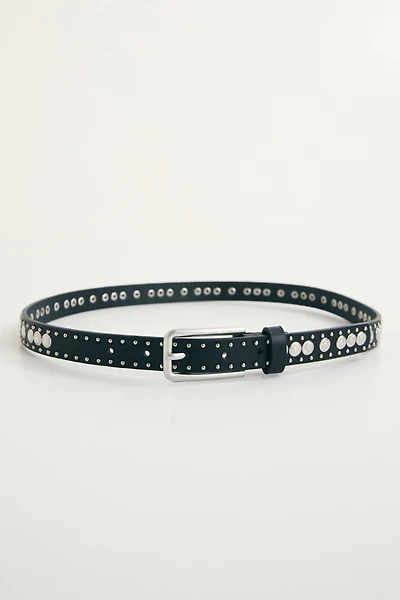Studded leather belt