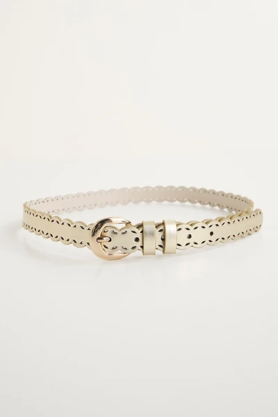 Gold leather belt