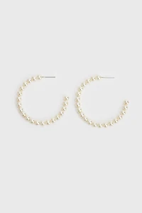 Boucle d’oreille de perles à anneau