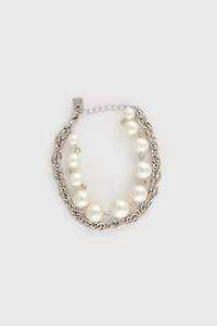 Chain and pearl bracelet
