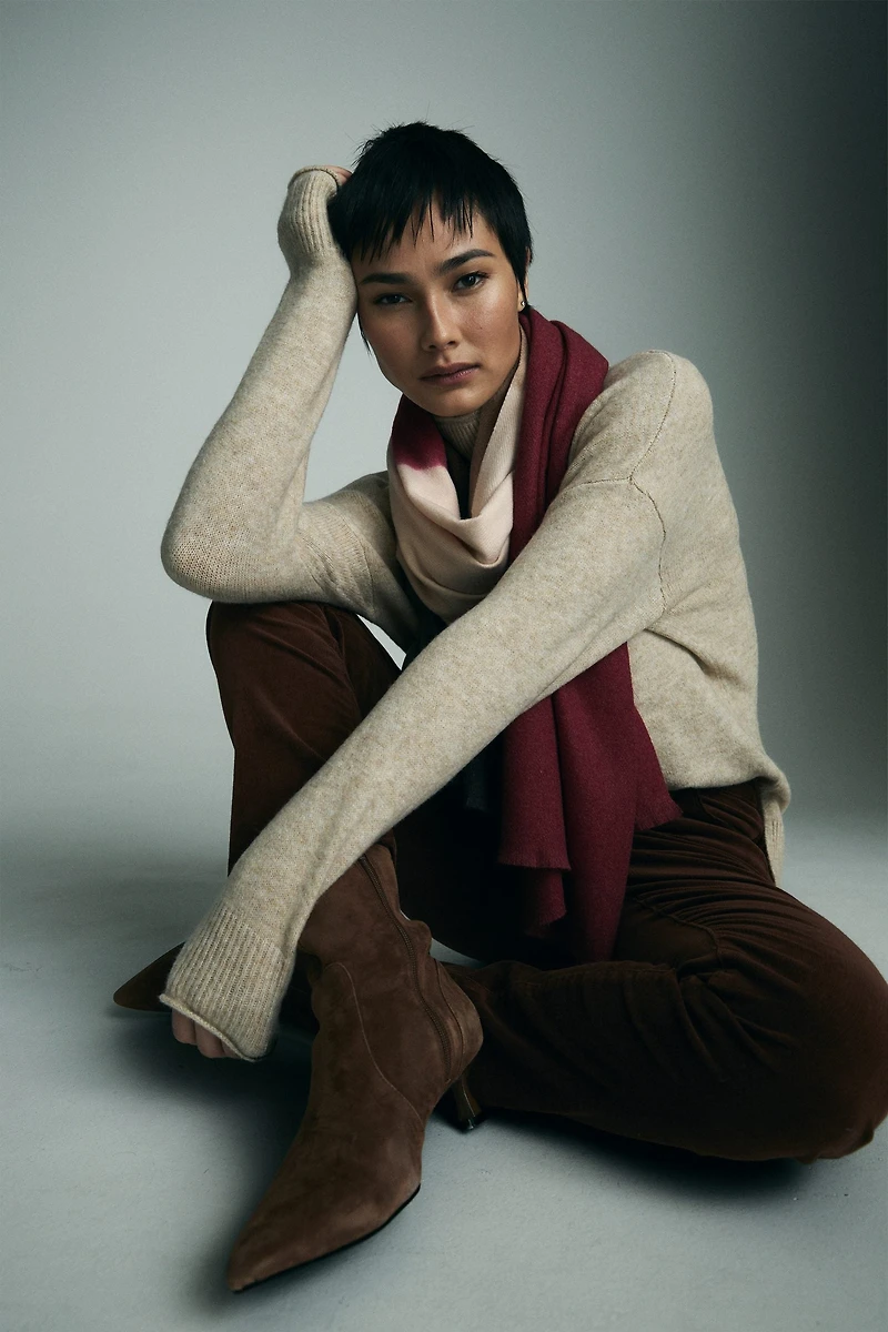 Multi gradient print scarf