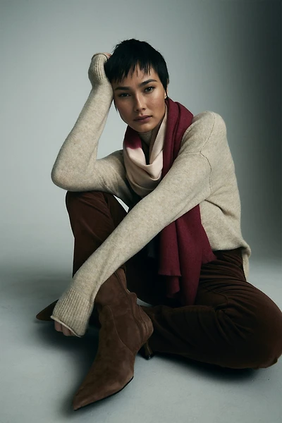 Multi gradient print scarf