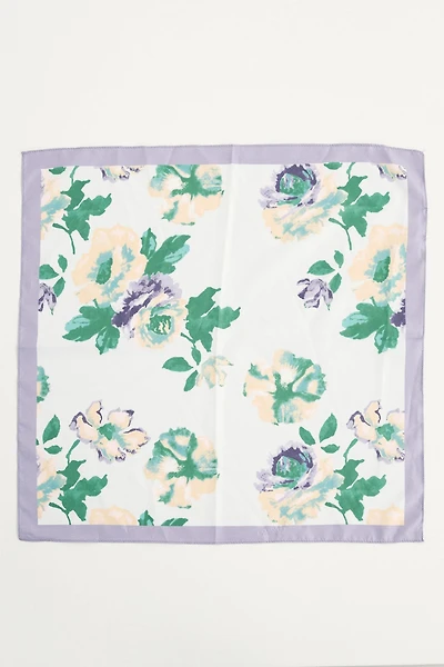 Floral print square scarf