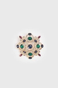 Broche à pierres colorées