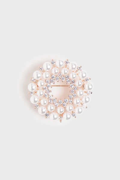 Broche halo de perles