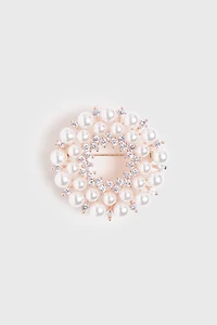 Broche halo de perles