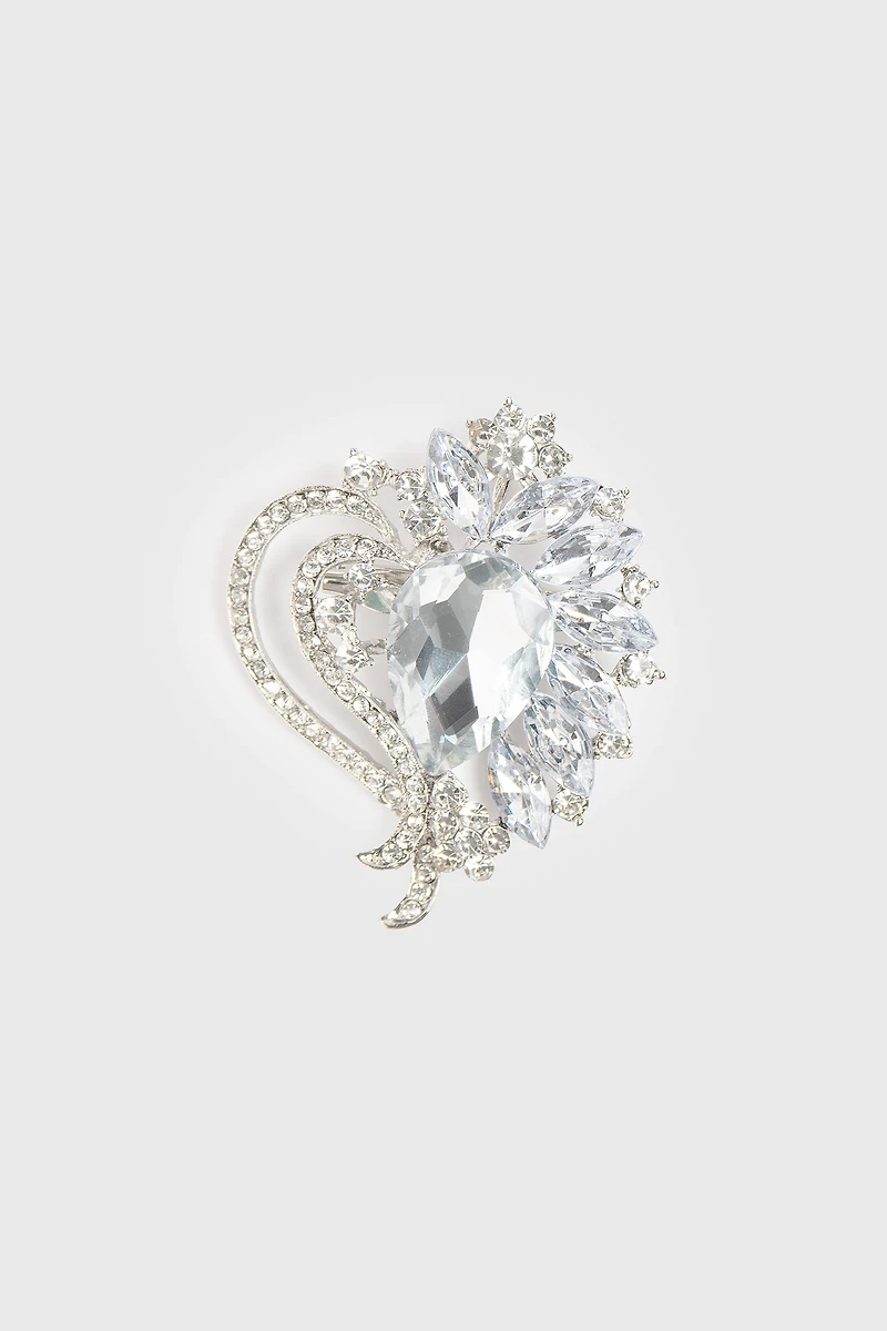 Broche goutte de cristal
