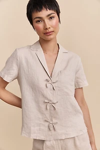 Short sleeve linen shirt