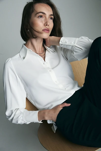 Blouse avec manches bouffantes