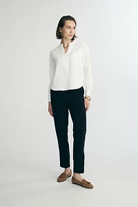Chemisier ample à col henley