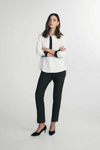 Regular shirt with long plaket