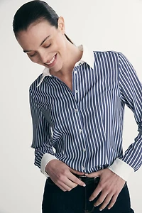 Chemisier rayé semi-ajusté