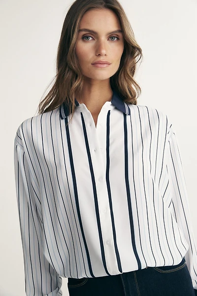 Chemisier imprimé à cordon