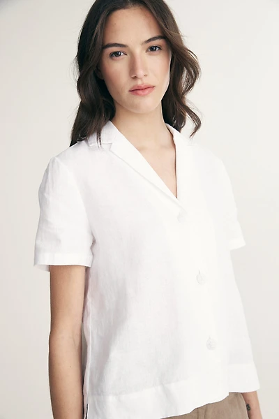 Short sleeve linen shirt