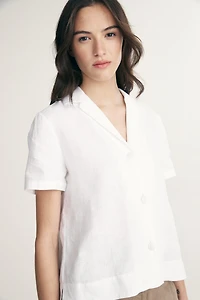 Short sleeve linen shirt