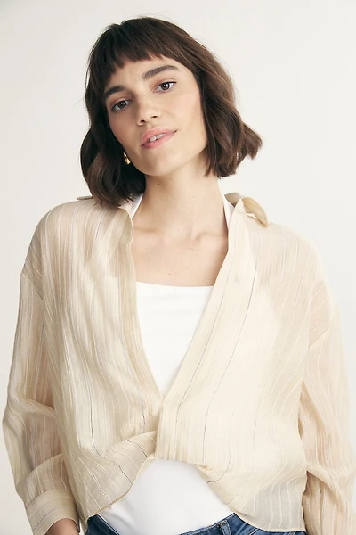 Chemisier avec devant torsadé