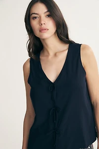 Sleeveless top with bows